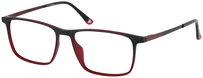 Brille mit Magnetclip Modell 60113 Schwarz rot verlauf